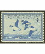 RW15 - $1 Duck Stamp F-VF &quot;Buffleheads&quot; Mint NH Cat $60 - $526.51 MXN