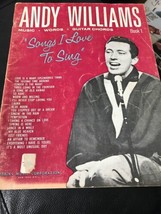 Canciones i Love To Sing Libro 1 Por Andy Williams 1963 Songbook Partitura - £6.82 GBP