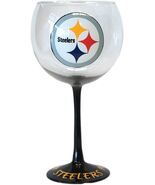 Pittsburgh Steelers Hand Painted Balloon Red Wine Glass 20 oz - $44.55