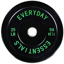 Signature Fitness 2&quot; Olympic Bumper Plate Weight Plates with Steel Hub, ... - £72.63 GBP