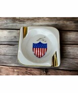 Vtg USA Shield Rifleman Rifle Cap White Gold Ceramic Cigarette 2 Rest As... - $31.86 CAD