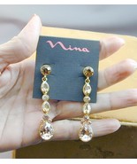 Nina Jeweled Pierced Dangle Earrings J Jardins Blush Crystals NEW-
show ... - £23.97 GBP
