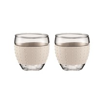 Bodum Pavina Set of 2 Single Wall Glass Mugs, 0.1L, 3oz, Off White  - £29.15 GBP