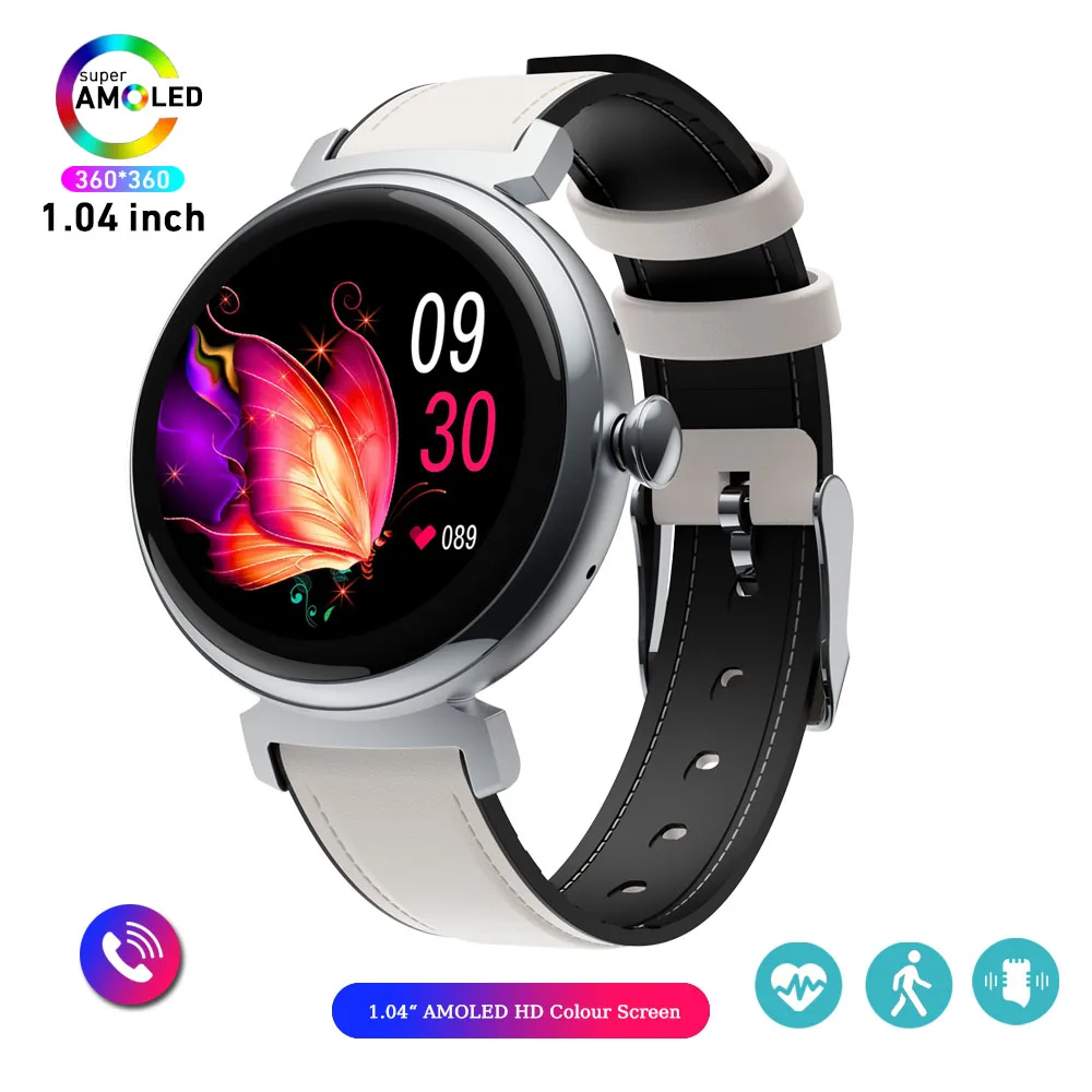 Fashion Ladies Smart Watch104 inch AMOLED Small Screen Always Display Bluetooth  - £46.89 GBP
