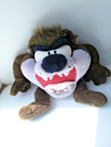Vintage Looney Toons Taz Tasmanian Devil Plush 8” Stuffed 1997 Play By P... - $9.93