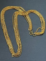 Vintage Long Multistrand Goldtone Chain Necklace – 20 inches long x 3/8th’s inch - £10.34 GBP