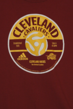 Cleveland Rocks Cavaliers Cavs L Adidas T-Shirt 45 RPM Record Logo Basketball - £24.10 GBP