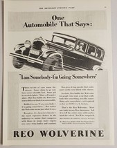 1928 Print Ad REO Wolverine Cars REO Motor Car Company Lansing,Michigan - £11.94 GBP