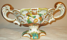 ELPA ALCOBACA Portugal Compote Console Pedestal Bowl Centerpiece HandPai... - $87.36