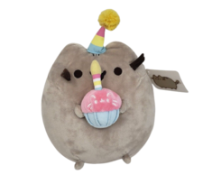 9&quot; Gund Birthday Pusheen W/ C UPC Ake Stuffed Animal Plush Toy # 6049144 New W Tag - £28.96 GBP