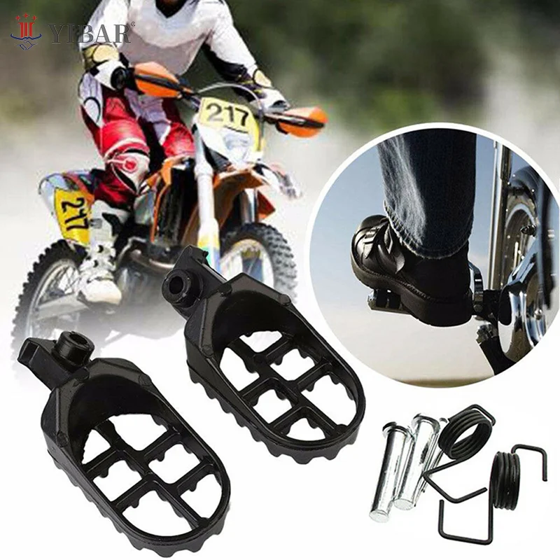 2Pcs Motorcycle Foot Pegs Pedals Footpeg Footrests Mount for Aluminium P... - $7.88