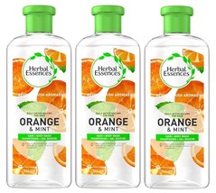 (3 Bottles) Herbal Essences Orange &amp; Mint Daily Detox Volume Shampoo 11.7 Oz - £24.12 GBP