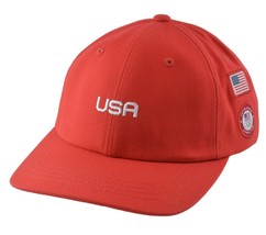 Officially Licensed Team USA Olympic Red Adjustable Strapback Hat by Hurley - £17.71 GBP