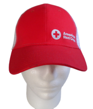 American Red Cross Trucker Baseball Cap Hat Adjustable Mesh Back Red &amp; W... - $9.85