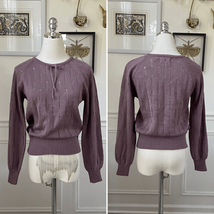 Vintage 70s Foxmoor Mauve Purple Sweater XS - $24.48