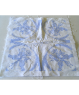 Vintage floral pattern stamped embroidery cross stitch quilt blocks craf... - $19.75