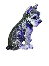 Vtg Ceramic Scottish Terrior Dog Statue - 10” tall x 8” long x 5” Black ... - $34.89