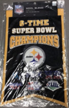 Pittsburgh Steelers Super Bowl Champions Embroidered Wool Banner 14” X 22” - £35.45 GBP