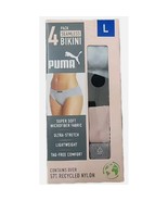 Women&#39;s Puma 4 Pack Multicolor Seamless Bikini Underwear, 1801466 Multi ... - $24.95