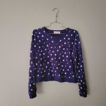 Classic Pink Rose Navy Star Fantasia Cosy Pullover Sweater Sweatshirt, s... - $24.99