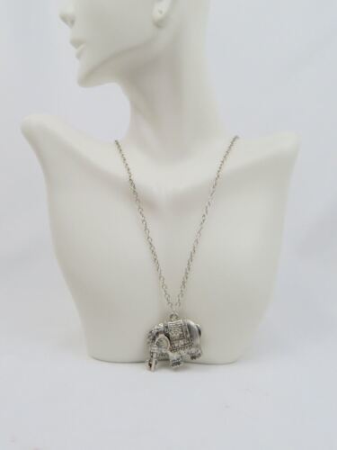 Primary image for Unbranded Women Silver Plated Elephant Pendant With Chain Necklace 14 in Drop