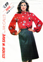 Misses&#39; BLOUSE &amp; SKIRT Vintage 1984 McCall&#39;s Pattern 9202 Size 8-10-12 UNCUT - $12.00