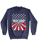 Top Gun Stars &amp; Stripes Sweater American Flag Logo Cruise Movie Navy Jet - £34.99 GBP+