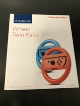 Nintendo Switch Steering Wheels - Twin Pack Red &amp; Blue by Insignia - £9.41 GBP