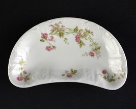 Haviland Limoges Schleiger 242K Rose Floral Crescent Bone Dish, Antique ... - £7.84 GBP