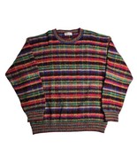 Vintage Norm Thompson Multicolored Striped Pullover Sweater Men&#39;s Size L... - $69.25