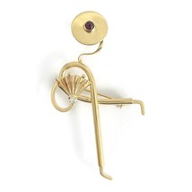 Vintage 1930&#39;s 1940&#39;s Forstner Asymmetrical Brooch Pin 14K Yellow Gold, ... - £873.27 GBP