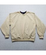 Antigua Golf Sweater Mens Large Beige Pockets Pullover - $324.43 MXN