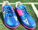 PIRMA soccer Turf/Indoor  cleats Size 12.5 Youth New In Box Pink/ Blue S... - $19.99
