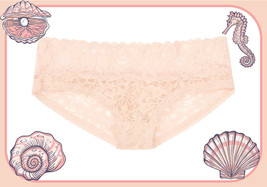 XL Sand Beige AllOver Floral Lace THE Lacie Victorias Secret Hiphugger Pantie - £8.83 GBP