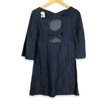 Urban Outfitters Cooperative Denim Mini Shift Dress Criss Cross Back Cut... - $37.58