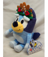 BLUEY DOG W/ HOLIDAY ANTLERS  7&quot; Plush STUFFED ANIMAL Toy Clip Christmas... - $310.45 MXN