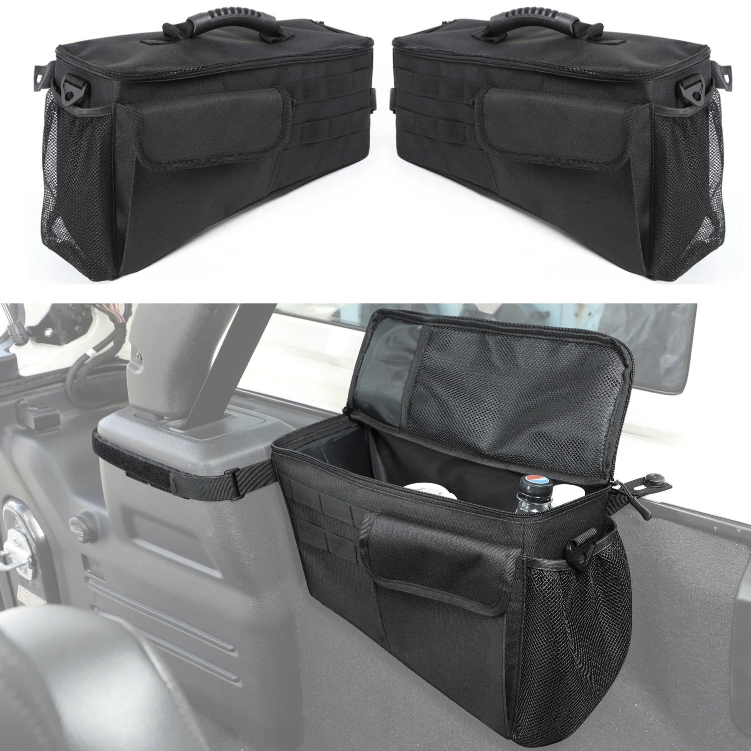 Car Trunk Side Storage Bag Organizer Tool Tray for Jeep Wrangler JK JL 4 Doors - £46.67 GBP