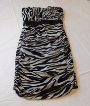 Charlotte Russe Juniors  Womens Black White Zebra Stripes Size XS Party ... - £16.30 GBP