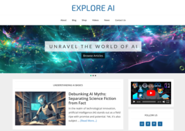 [NEW DESIGN] * Explore AI Website * Artificial Intelligence Blog AUTO CO... - £71.15 GBP
