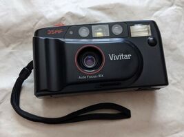 Vivitar 35AF Auto Focus Vintage 35 MM Film Fotocamera Flash Nero Funzion... - $66.08 CAD