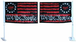 Betsy Ross 1776 We The People 12&quot;x18&quot; Double Sided Rough Tex Nylon Car Flag - £12.57 GBP