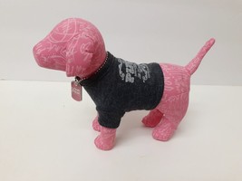 Rare Pink Victoria&#39;s Secret Love And Rock And Roll Tour &#39;86 Plush Dog Puppy 7&quot; - £71.12 GBP