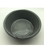 Vintage Gray Graniteware Enamel 16.5&quot; Round Wash Bowl Basin - £31.37 GBP
