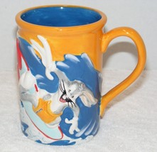 Warner Bros Bugs Bunny 3-D &quot;Bugs Surf&quot; 16 Oz Coffee Mug Guc - £15.79 GBP