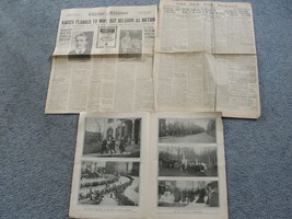 VINTAGE Set of (3) Political News Pages from NEWSPAPER’s 1901, 1917 and 1919. - £15.42 GBP