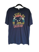Gilden Video Game T Shirt Mens XL Short Sleeve Blue Casual Gamer Top - £11.71 GBP