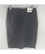 Old Navy Womens Sz XS Pencil Skirt Black Gray Striped Bodycon Stretch El... - $19.23 CAD