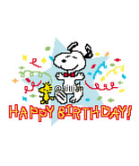 SNOOPY HAPPY BIRTHDAY Cross Stitch Pattern - $2.95