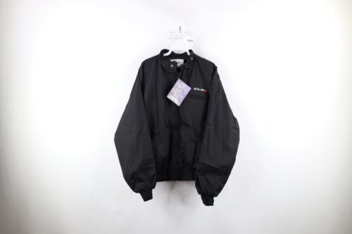 NOS Vtg 90s K Brand Mens XL Rain Repellant Full Zip Cafe Racer Bomber Ja... - £52.09 GBP