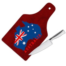 AUSTRALIA Map : Gift Cutting Board Australian Aussie Flag Expat Pride Country So - £22.80 GBP